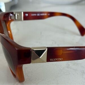 Classic Valentino Tortoiseshell Rockstud Sunglasses